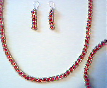 red and gold tennis style set